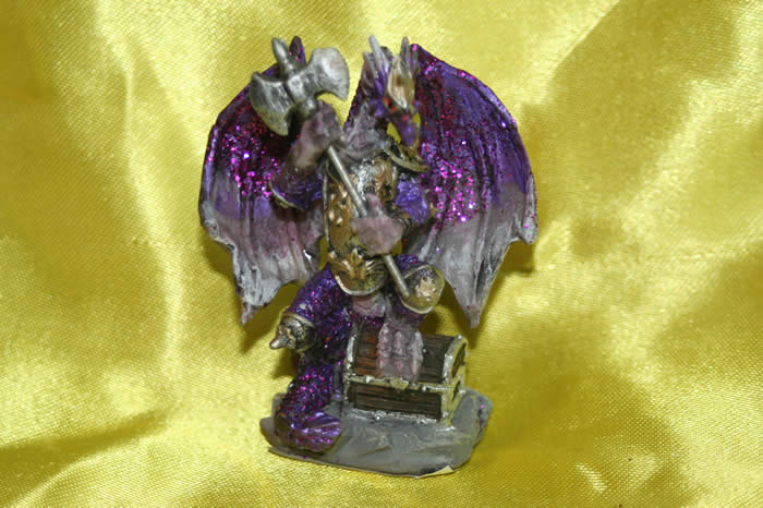 Pruple resin Dragon with axe